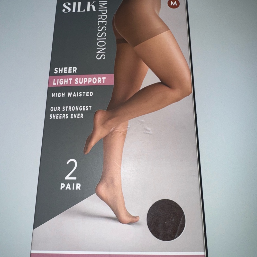 Impressions Sheer Light Support Pantyhose - Brown